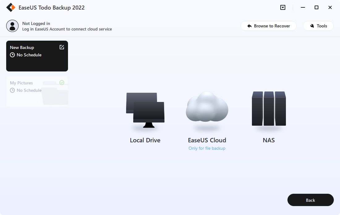 screenshot of EaseUS Todo Backup